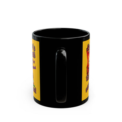 schrodinger's cat - Black Mug (yellow)