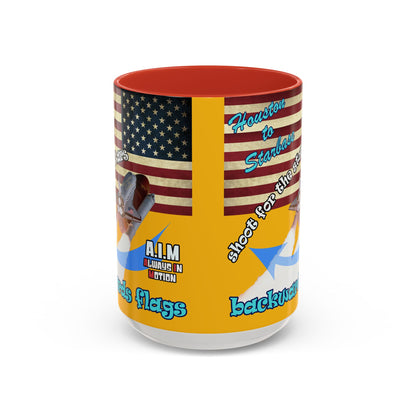 shoot for the stars - Accent Mug (yellow)