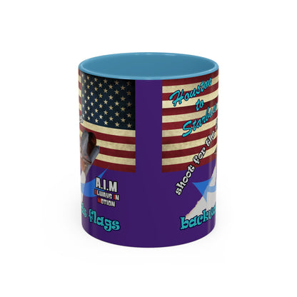 shoot for the stars - Accent Mug (purple)
