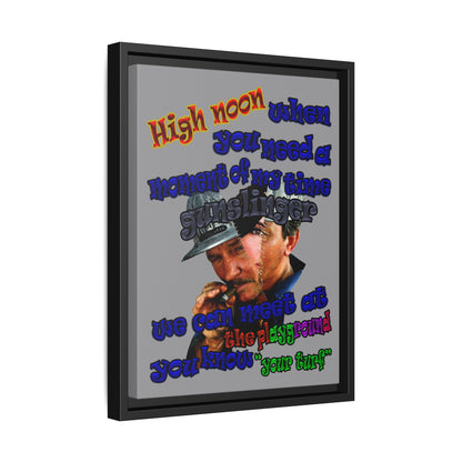 high noon - framed canvas art (grey)