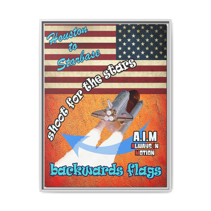 shoot for the stars - framed canvas art (burnt orange)
