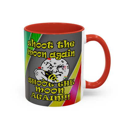 shoot the moon again - Accent Mug (rainbow split)