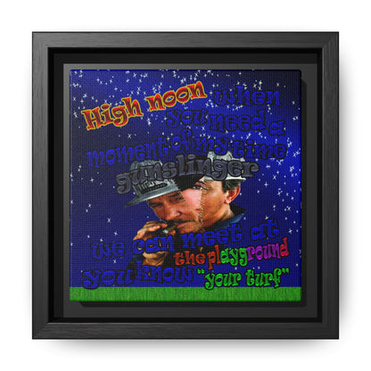 high noon - framed canvas art ('snoops' background)