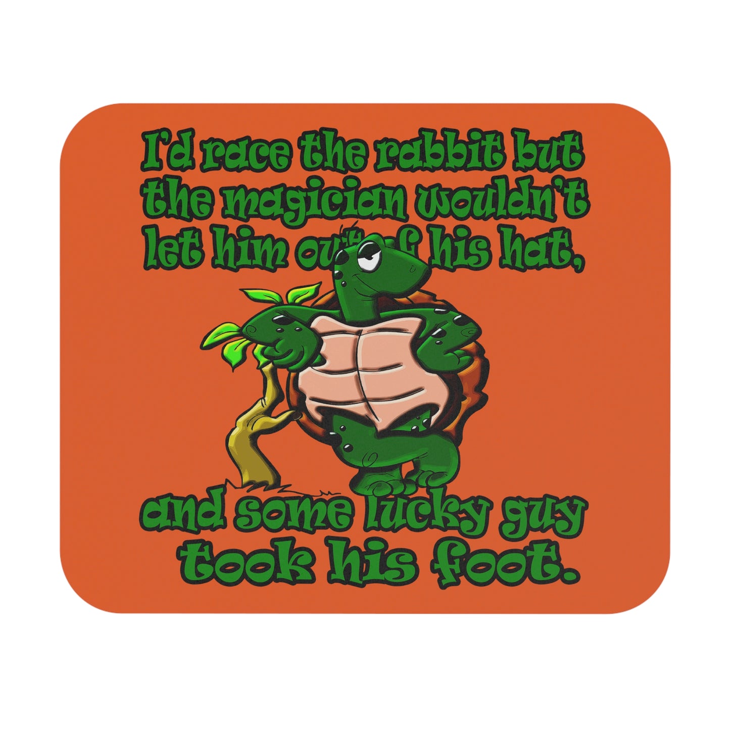 turtle race - Mouse Pad (Rectangle) (orange)