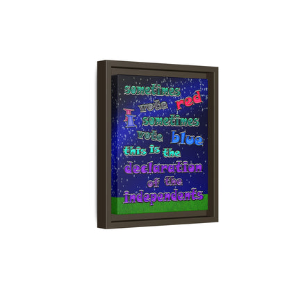 declaration of the independents - framed canvas art ('snoops' background)