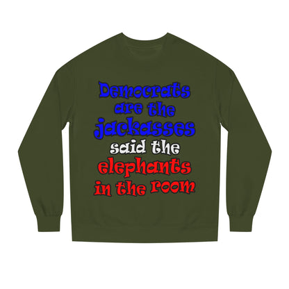 donkeys and elephants - Unisex Crew Neck Sweatshirt