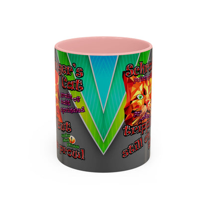 schrodinger's cat - Accent Mug (rainbow split)