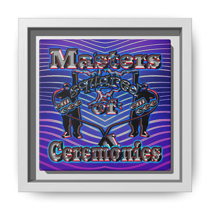 em cee squared - framed canvas art (purple wave)
