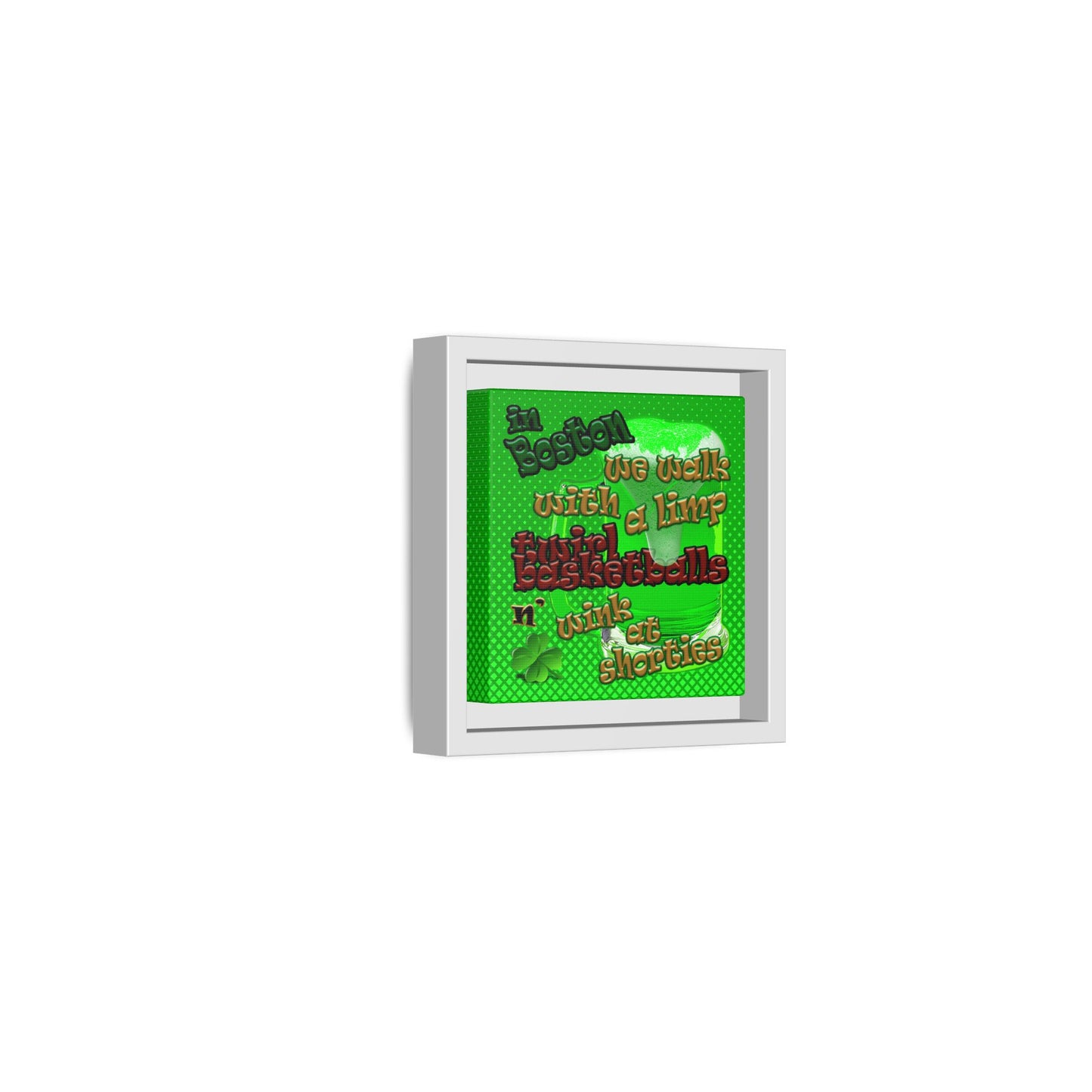 celtics logo - framed canvas art (logo green)