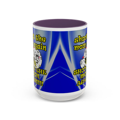 shoot the moon again - Accent Mug (blue-white wave)