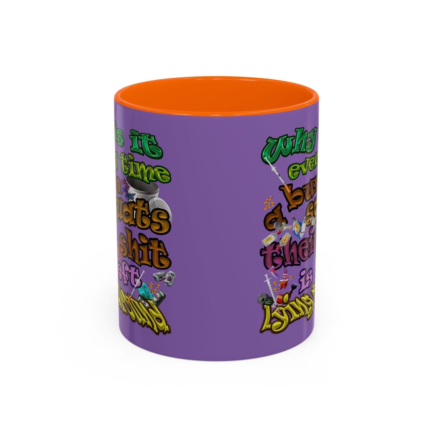 the bum's shit - Accent Mug (light purple)
