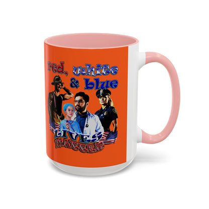 rw&b lives matter - Accent Mug (orange)
