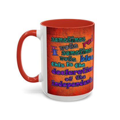 declaration of the independents - Accent Mug (burnt orange)