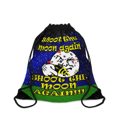 shoot the moon again - Drawstring Bag ('snoops' background)