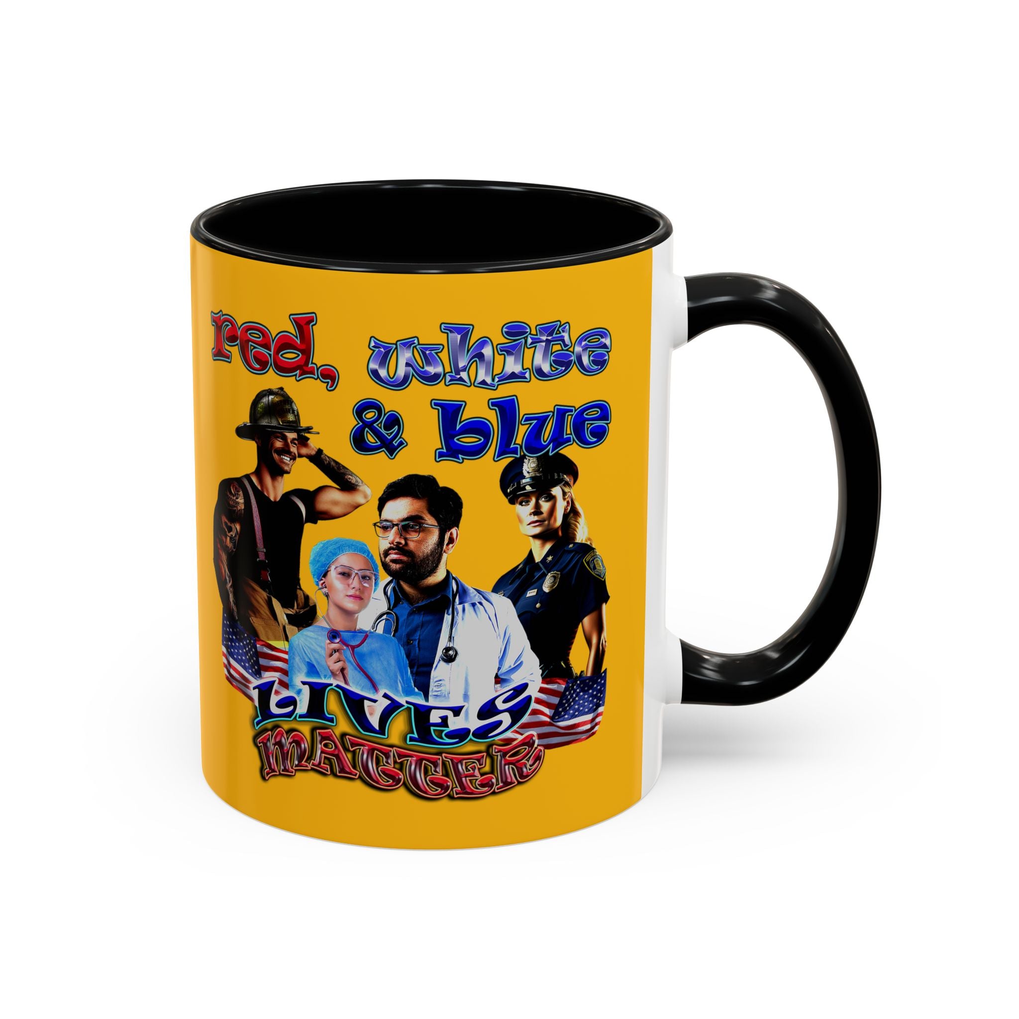 rw&b lives matter - Accent Mug (yellow)
