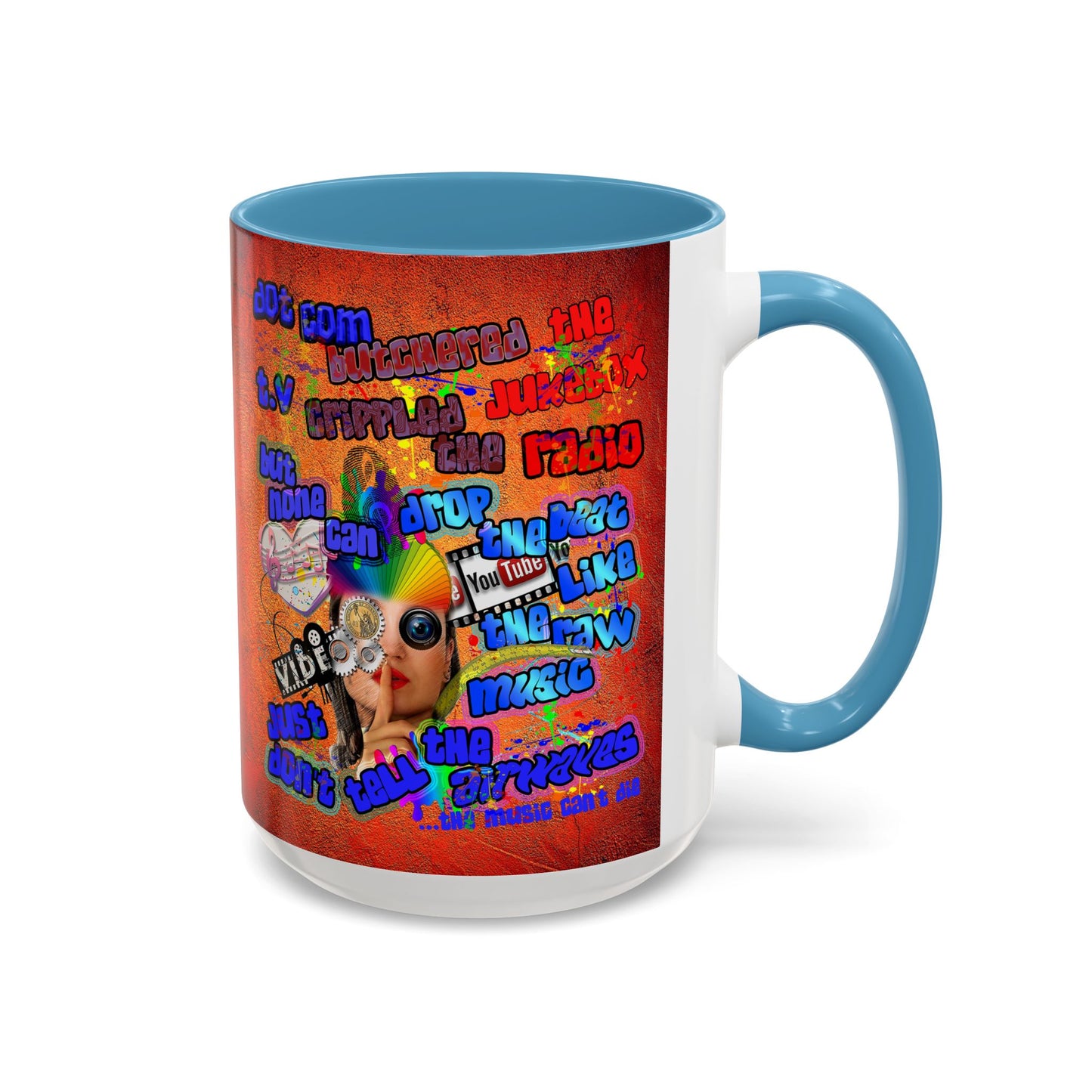 drop the beat - Accent Mug (burnt orange)