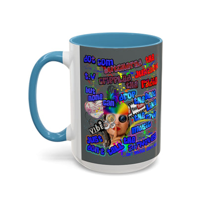 drop the beat - Accent Mug (dark grey)