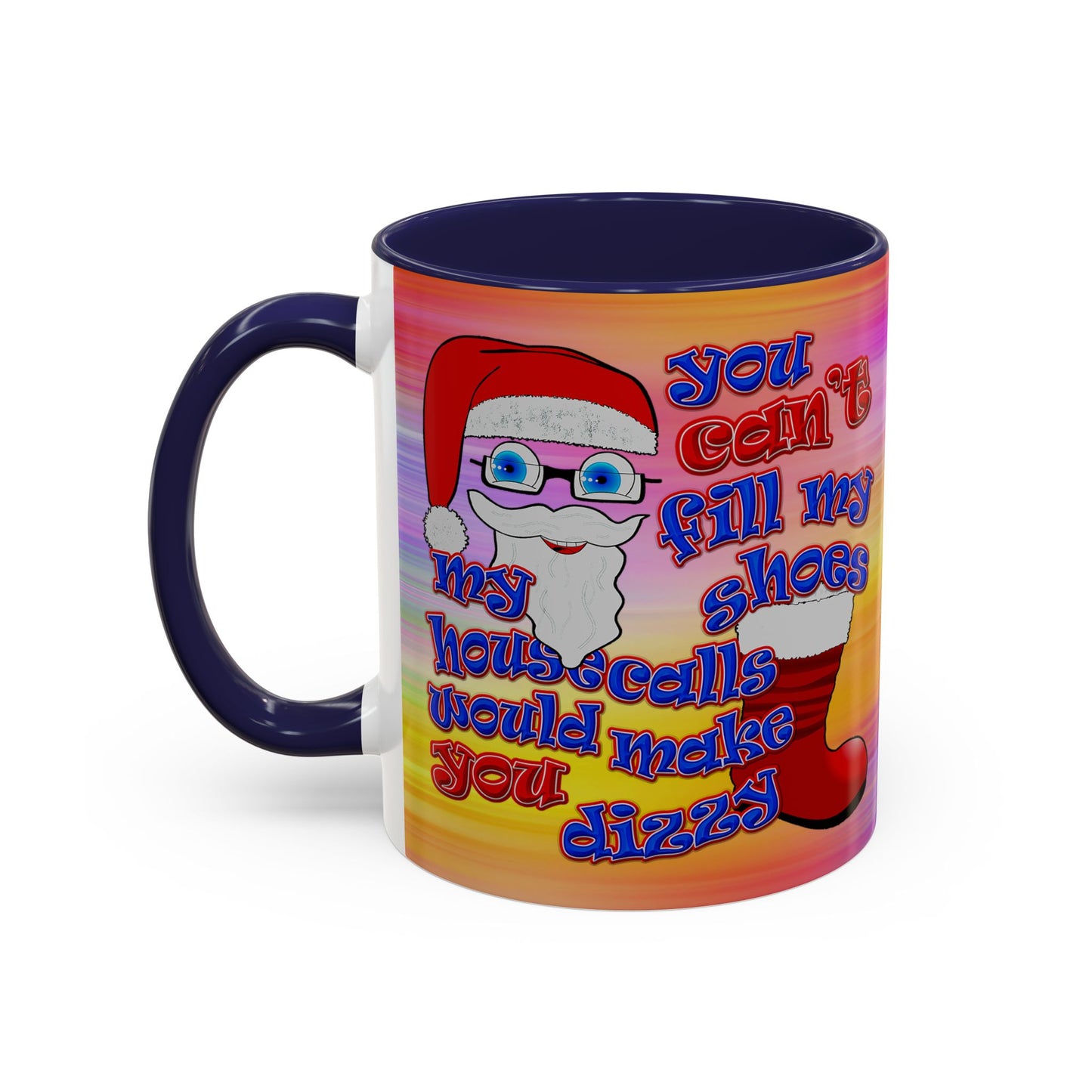 santa's shoes - Accent Mug (color blur)