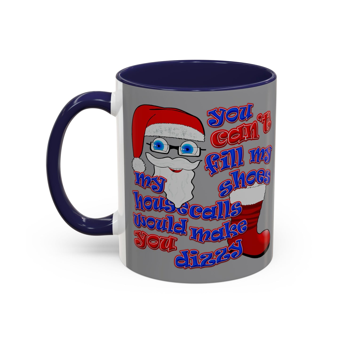santa's shoes - Accent Mug (grey)