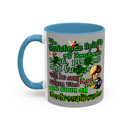 christmas spirits of boston - Accent Mug (light grey)