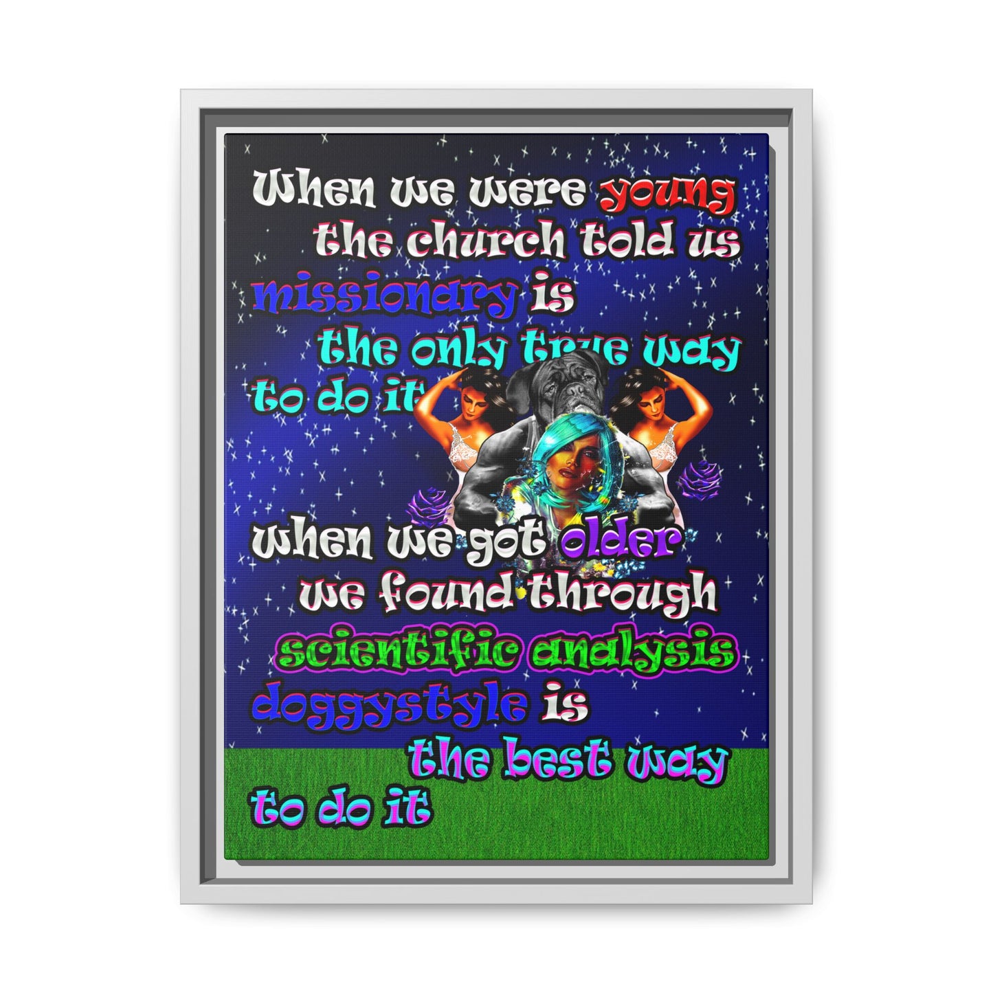 doggystyle - framed canvas art ('snoops' background)