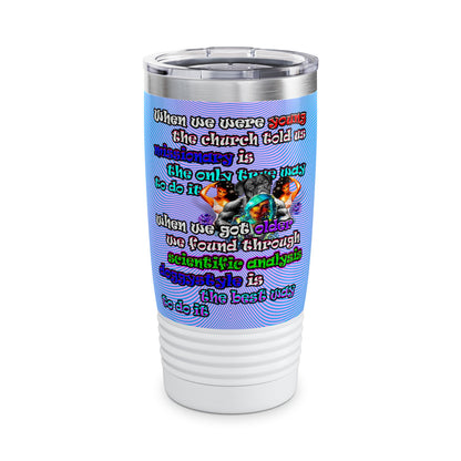 doggystyle - Ringneck Tumbler, 20oz (light blue-purple wave)