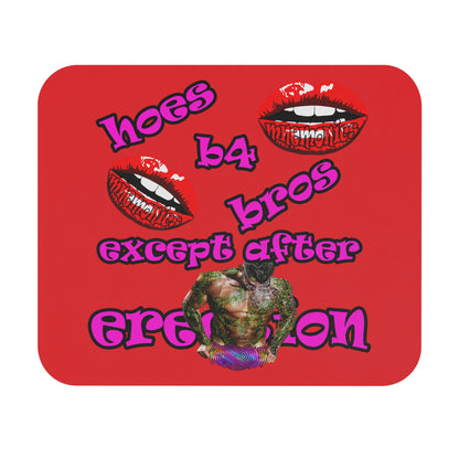 hoes b4 bros - Mouse Pad (Rectangle) (red)