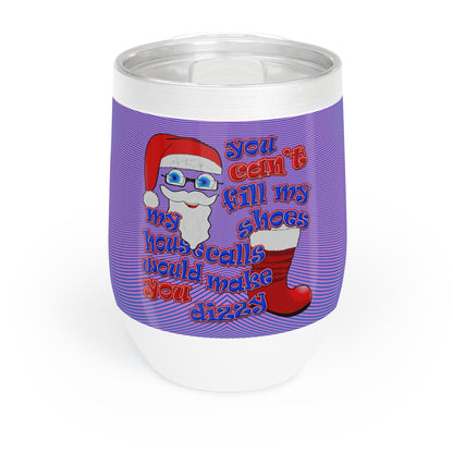 santa's shoes - Chill Wine Tumbler (light blue-purple wave)