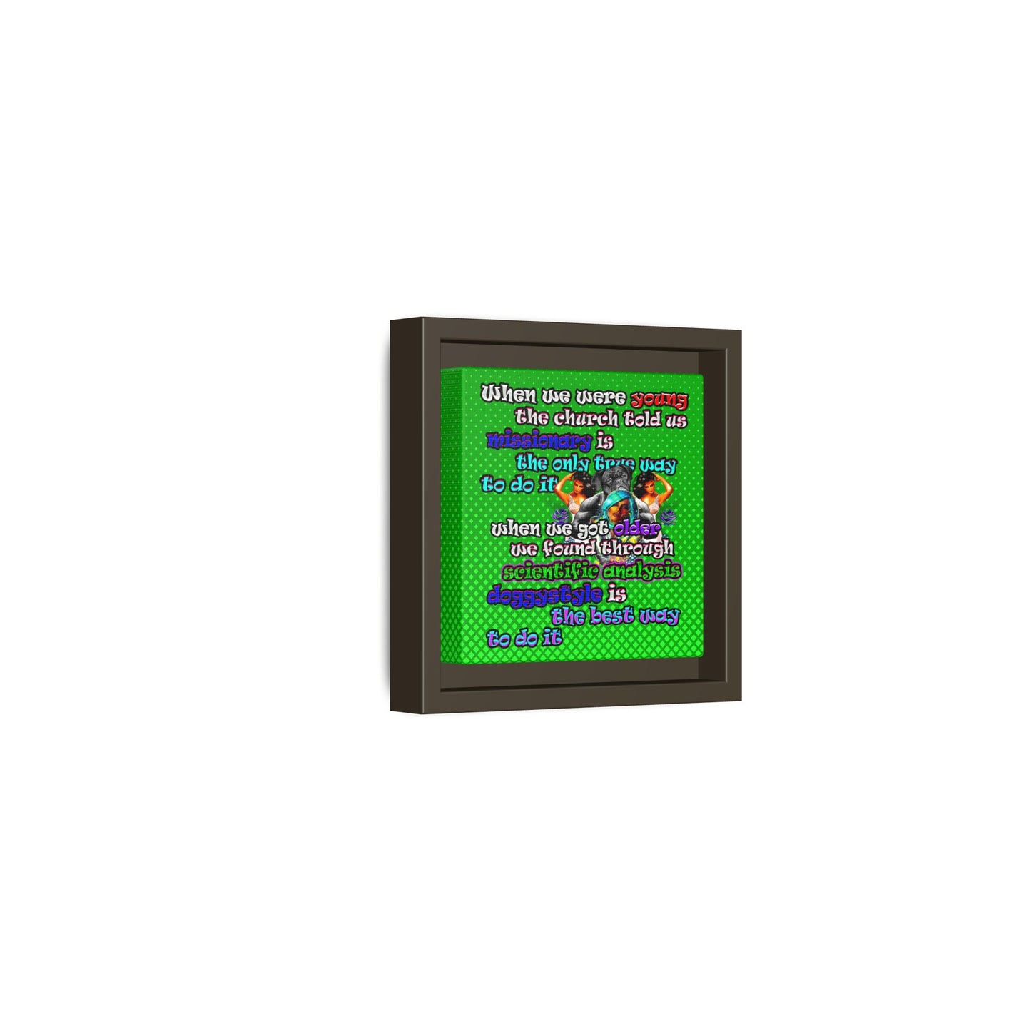 doggystyle - framed canvas art (logo green)