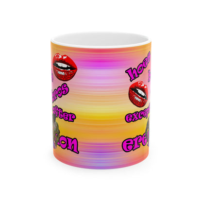 hoes b4 bros - White Mug (color blur)