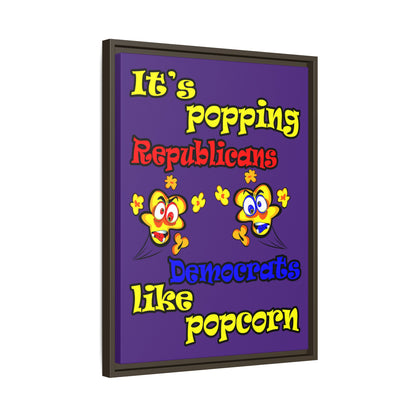 popping like popcorn - framed canvas art (purple)