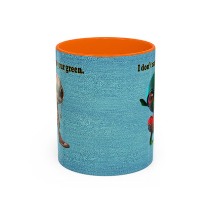 I don't care that your grey - Accent Mug (faded blue)
