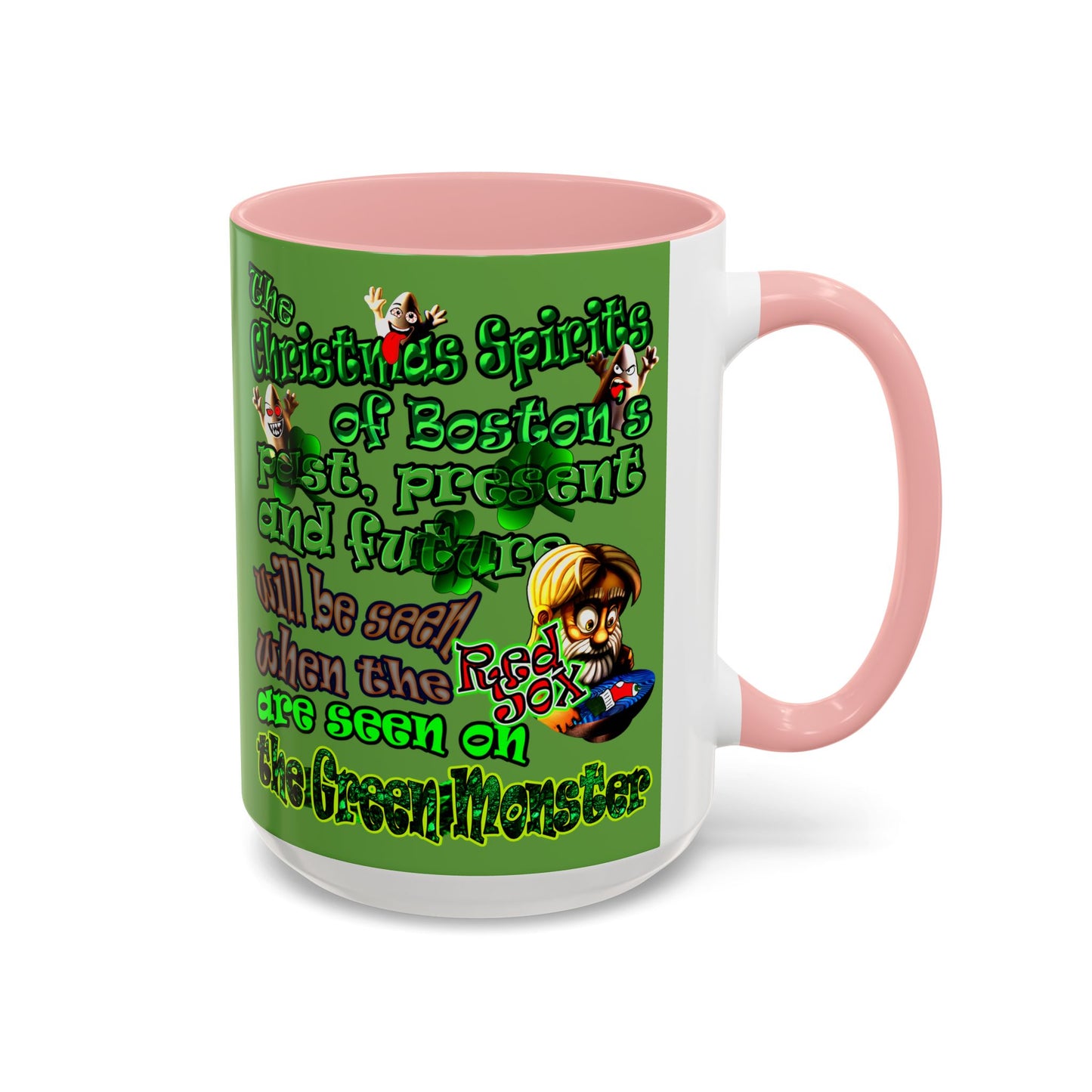 christmas spirits of boston - Accent Mug (green)