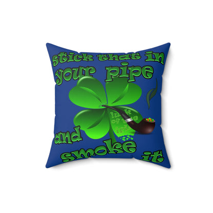 celtics logo - Spun Polyester Square Pillow - (dark blue)