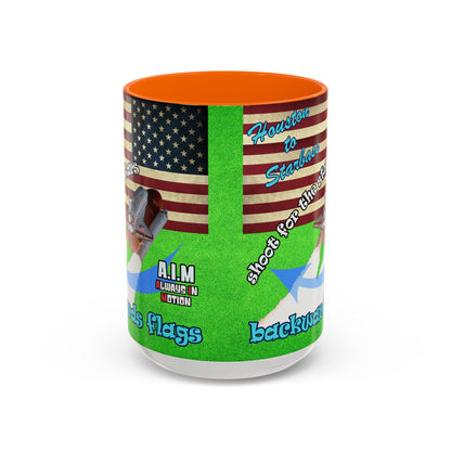 shoot for the stars - Accent Mug (green turf)