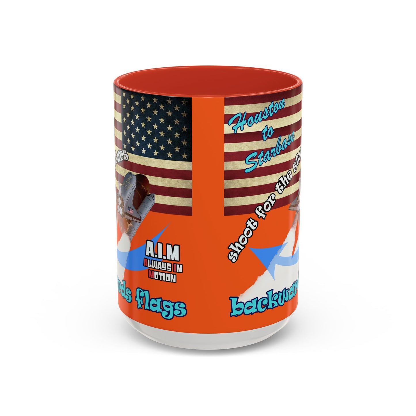 shoot for the stars - Accent Mug (orange)
