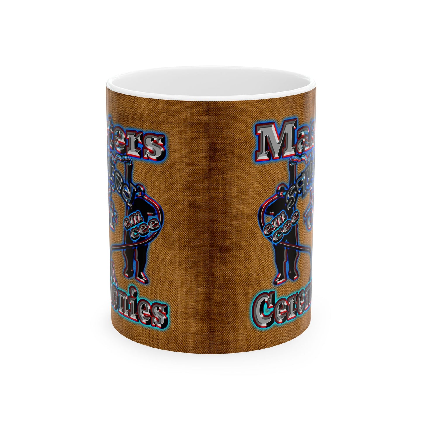em cee squared - White Mug (brown papyrus)