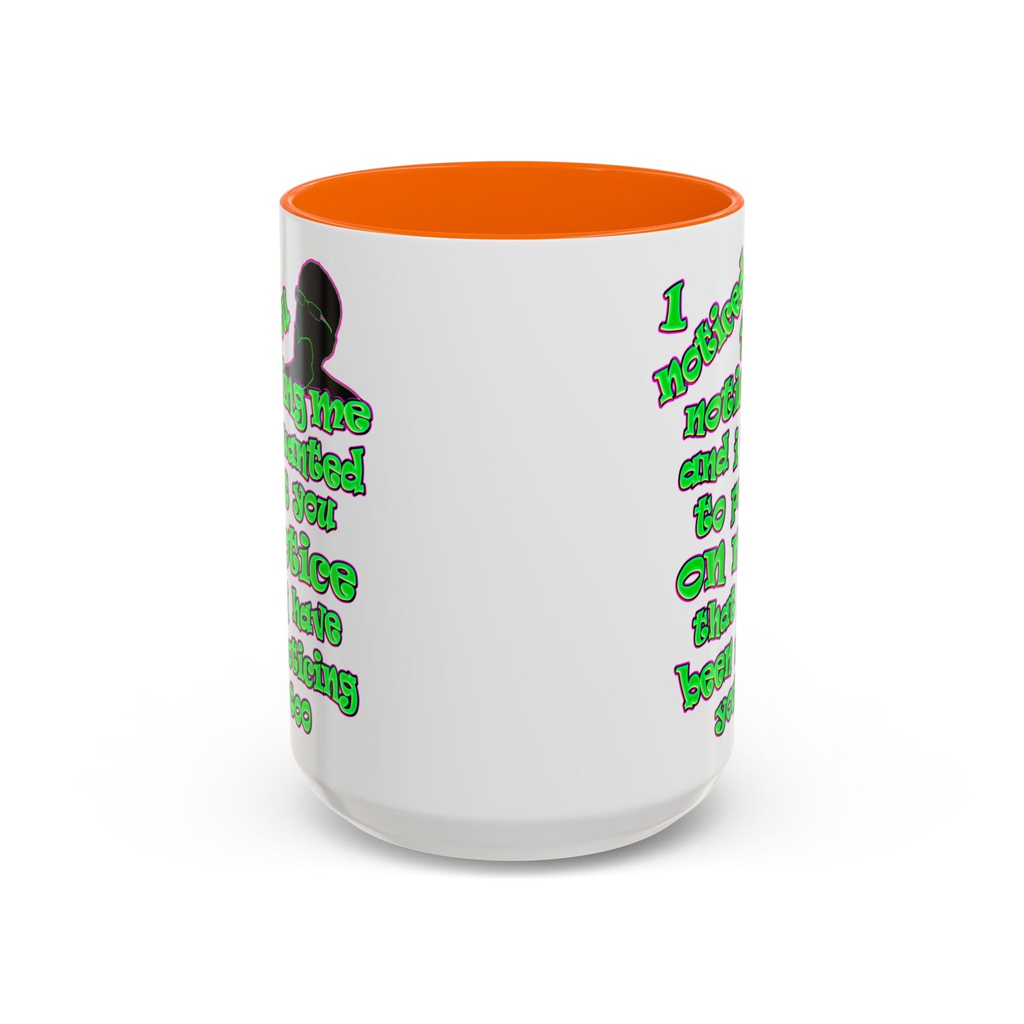 noticed you noticing - Accent Mug (white)