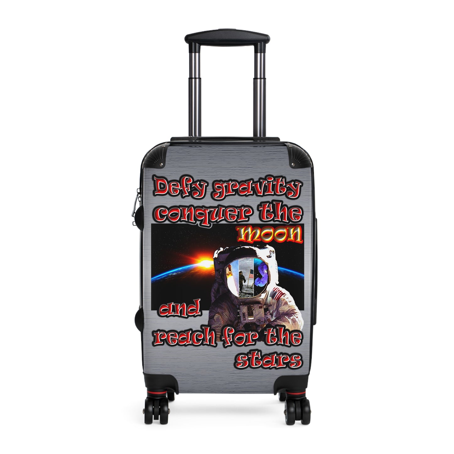 defy conquer reach - Suitcase (brushed nickel)