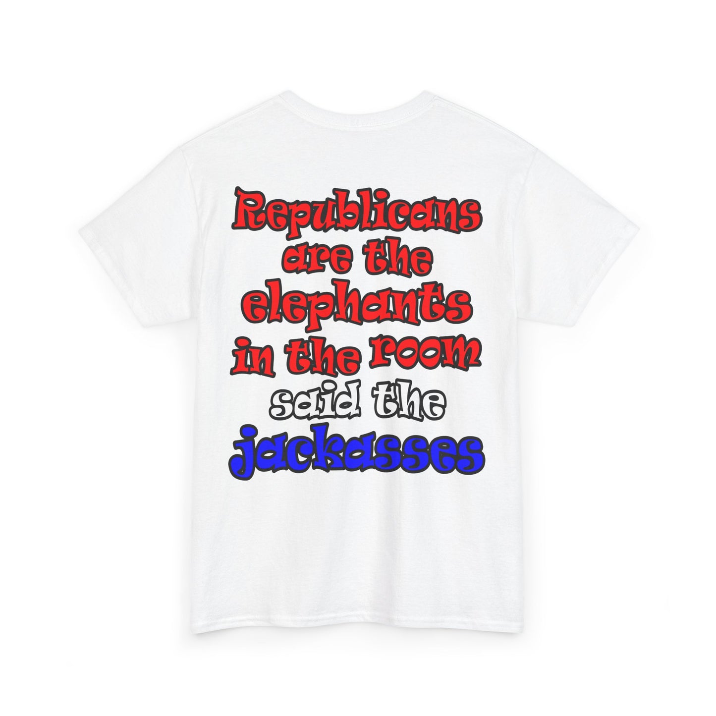 donkeys and elephants - Unisex Heavy Cotton Tee