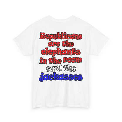 donkeys and elephants - Unisex Heavy Cotton Tee