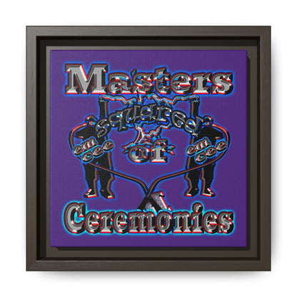 em cee squared - framed canvas art (purple)