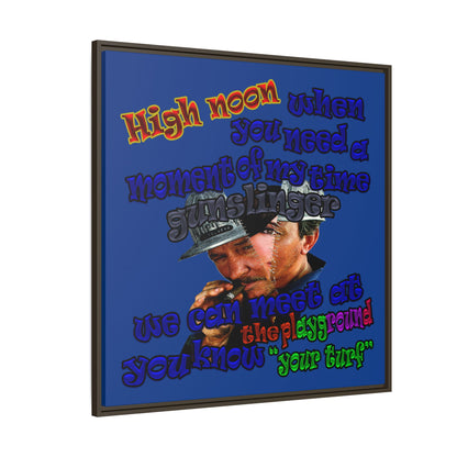 high noon - framed canvas art (dark blue)