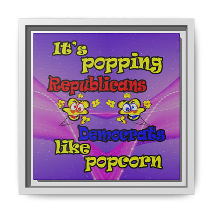 popping like popcorn - framed canvas art (purple-pink wave)