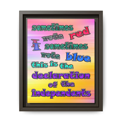 declaration of the independents - framed canvas art (color blur)