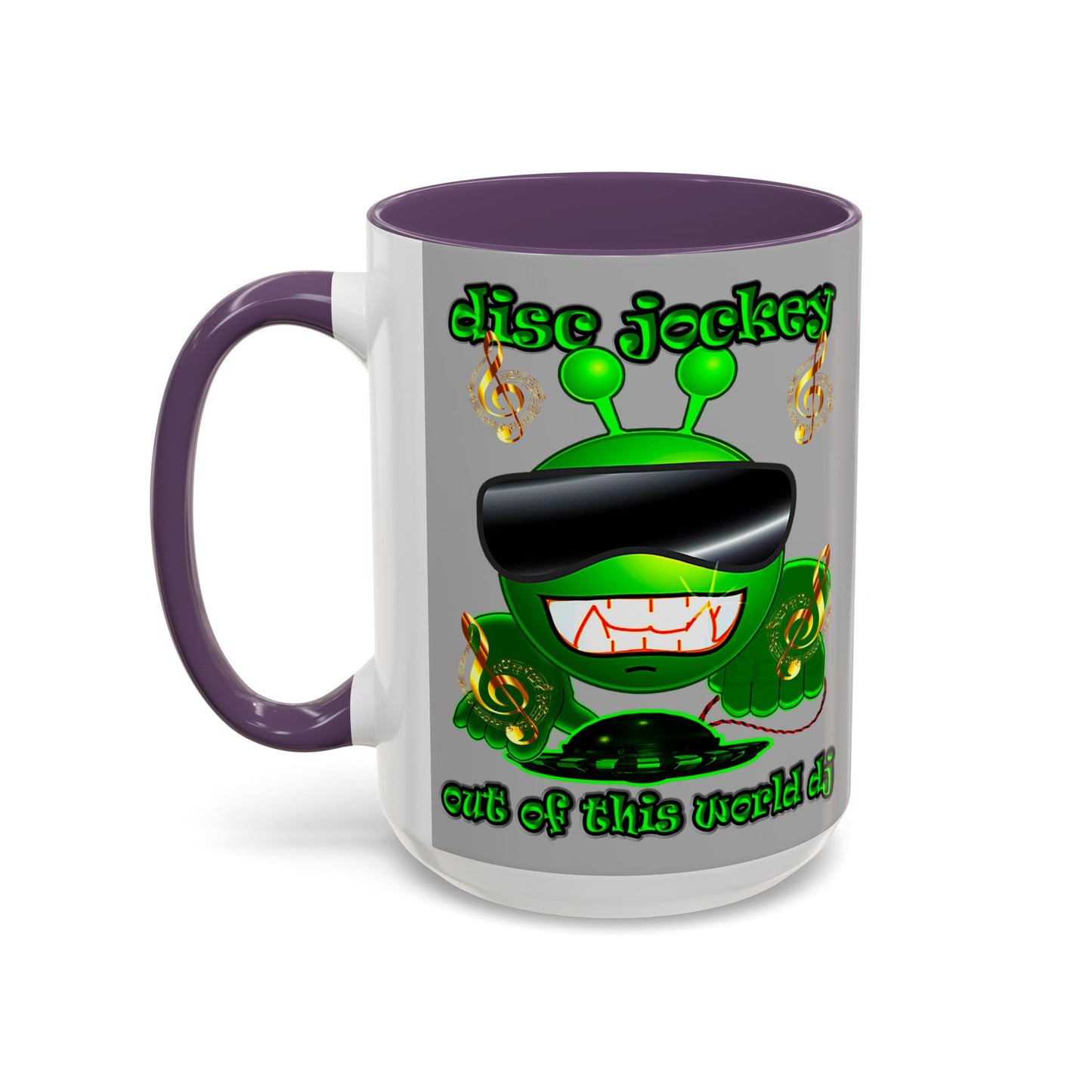 disc jockey - Accent Mug (light grey)