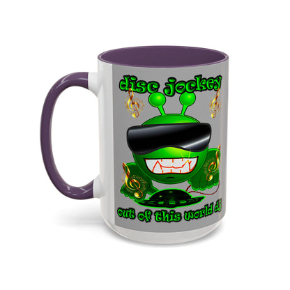 disc jockey - Accent Mug (light grey)