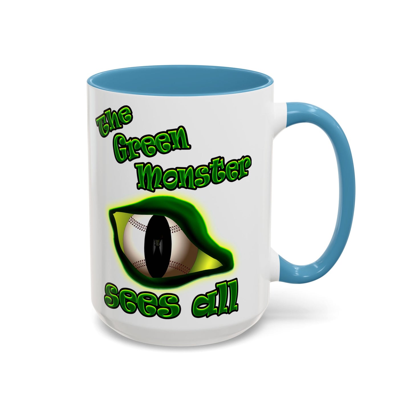 green monster - Accent Mug (white)