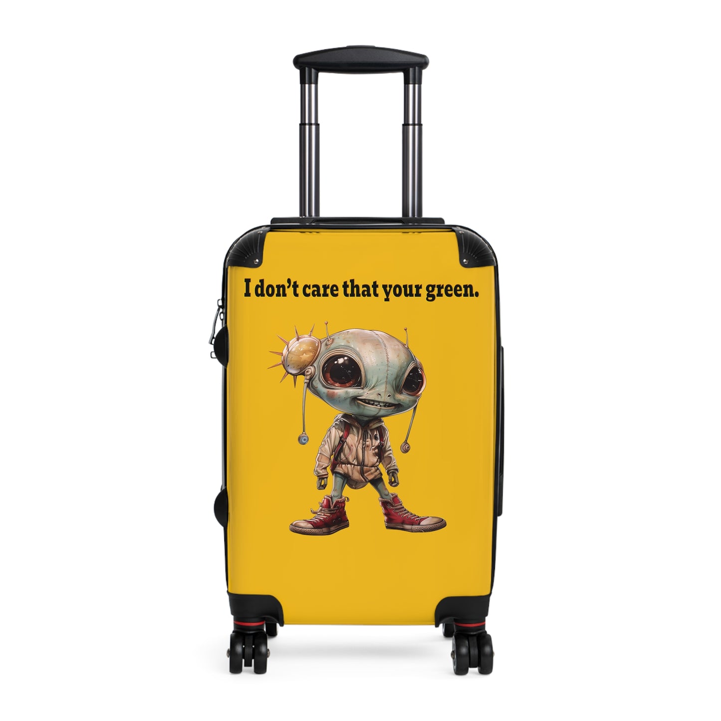 I don't care that your green - Suitcase (yellow)