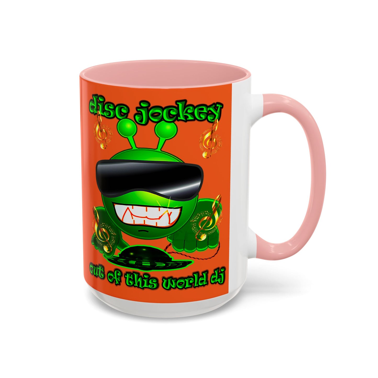 disc jockey - Accent Mug (orange)